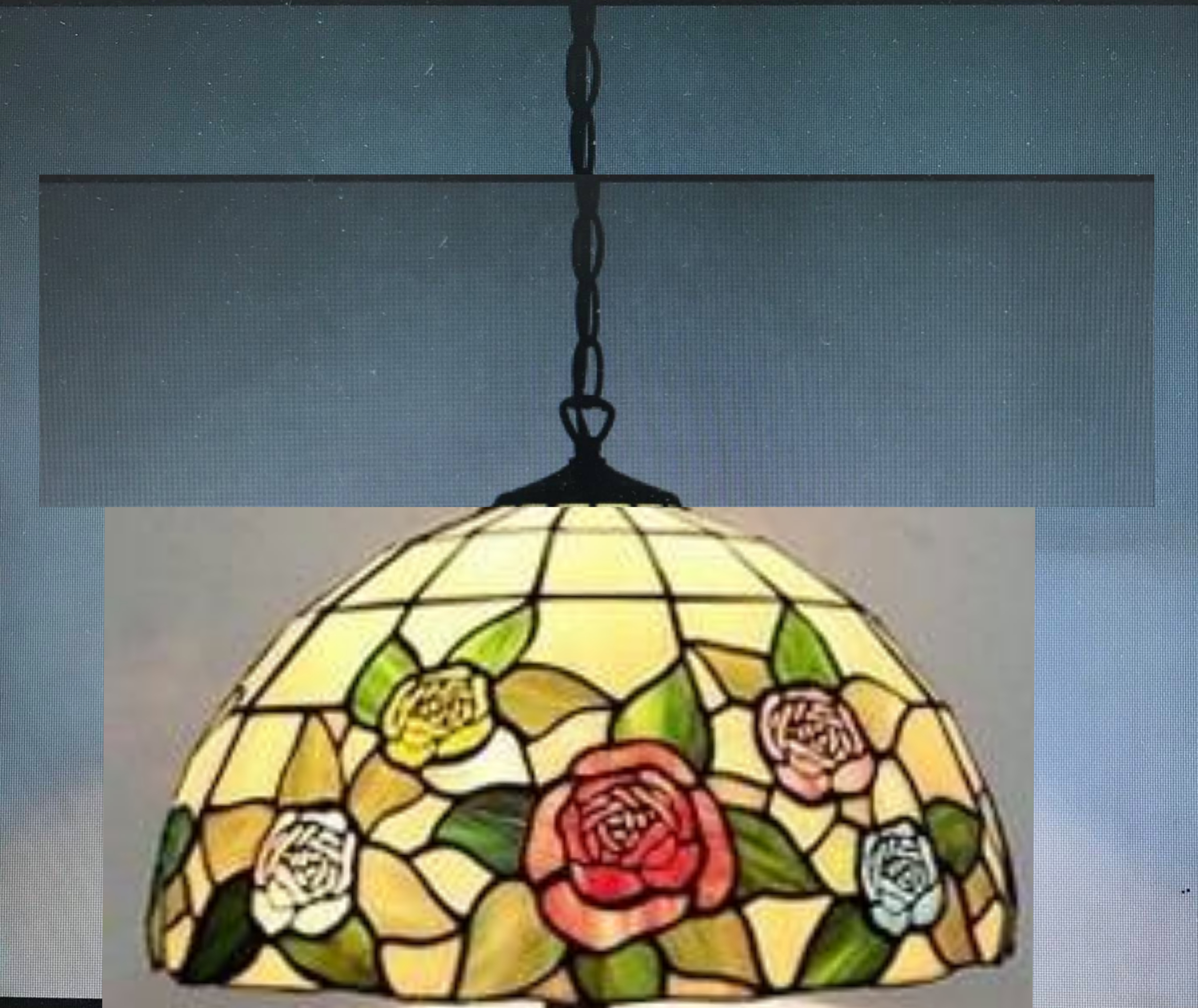 โคมไฟสเตนกลาส #Stained Glass #Tiffany flower ceiling lamp