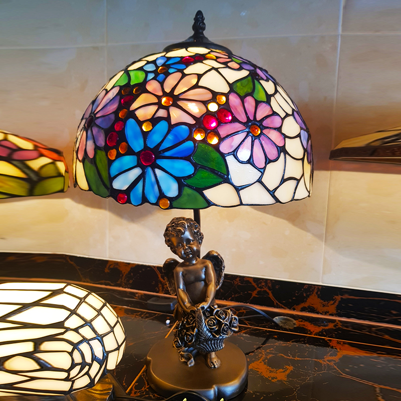 โคมไฟสเตนกลาส #Stained Glass #Tiffany Bedside Lamp