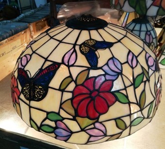 โคมไฟสเตนกลาส #Stained Glass #Tiffany butterfly ceiling lamp