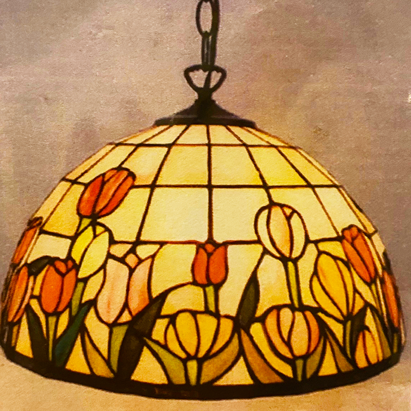 โคมไฟสเตนกลาส #Stained Glass #Tiffany flower ceiling lamp